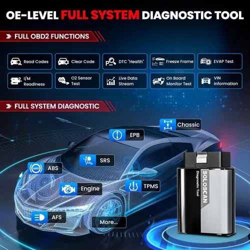 Vista 7 de KINGBOLEN Soloscan para Land Rover Jaguar OBD2 escáner Bluetooth, servicio de restablecimiento, herramienta de escaneo bidireccional para iOS