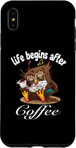 Vista 7 de iPhone 15 La vida divertida del búho de beber café comienza después del caso del café