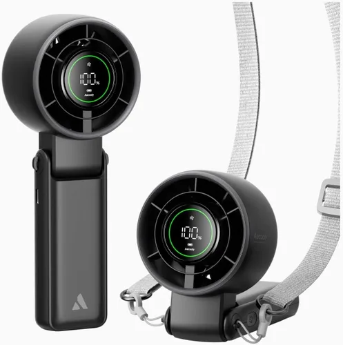 Vista 9 de Aecooly Ventilador turbo portátil de mano, batería de 5000 mAh [tiempo de enfriamiento máximo de 22 horas] Mini ventilador recargable USB