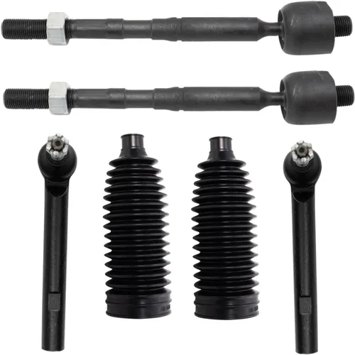 Vista 65 de TRQ Kit de dirección delantera con barra de acoplamiento de fuelle de piñón y cremallera compatible con Toyota Echo 2000-2005