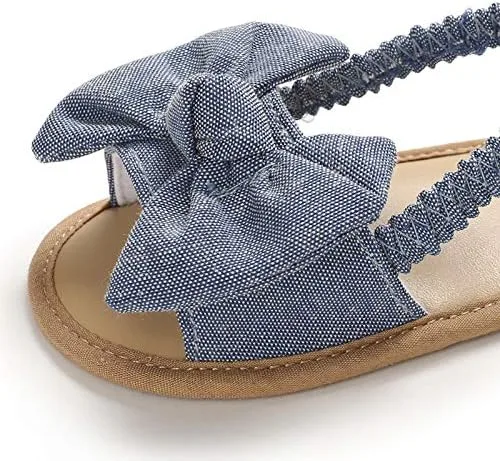 Vista 5 de Timatego Sandalias de verano para bebés y niñas con suela suave de flores, zapatos de vestir para cuna, recién nacidos, para recién nacidos