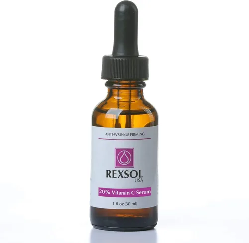 Vista 3 de REXSOL Suero de vitamina C con 20% reafirmante antiarrugas Corrector de daños en círculos oscuros y sol