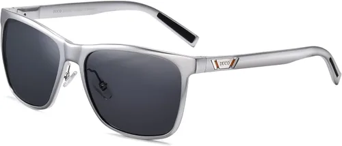 Vista 3 de DUCO Gafas de sol polarizadas para hombre, protección UV, marco rectangular retro, para conducir, pesca, 100% bloqueo UV, 3029H
