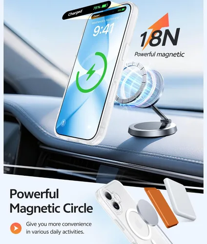 Vista 489 de FNTCASE Funda para Motorola Moto G-Stylus-5G-2025: Funda magnética translúcida mate a prueba de golpes para Moto G Stylus 2026, funda protectora