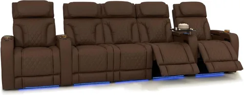 Vista 77 de Seatcraft Luminis 365 - Asiento de cine en casa (fila de 2 biplazas), color carmesí