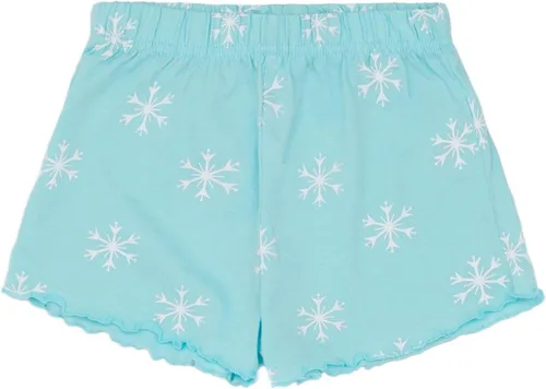 Vista 5 de Disney Conjunto de pijama para niñas de Frozen Camiseta y pantalones cortos azules para niños Conjunto de regalo de pijama de aventura helada
