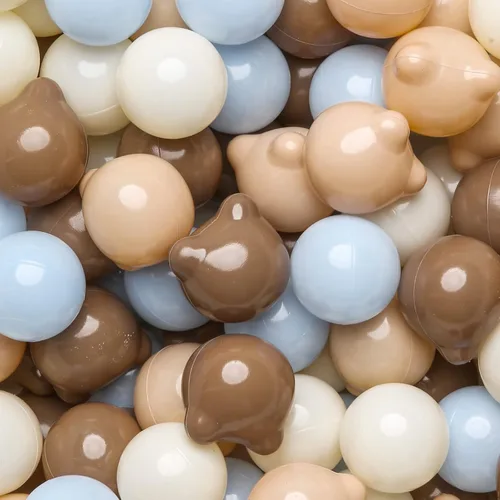 Vista 12 de GOGOSO Bear Ball Pit Balls Shapes BPA Free Plastic Play Balls Crush Proof Kids Toddlers Baby Pastel Pelotas Toy Shaped Giant Friendship Bracelet