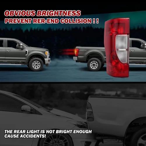 Vista 5 de Conjunto de luz trasera halógena para Ford F250 F350 Super Duty 2020 2021 2022 LC3Z13405C lámpara trasera de freno (lado izquierdo del conductor)