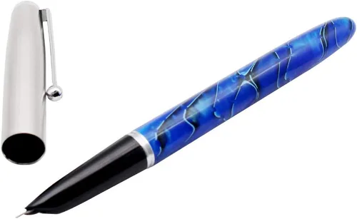 Vista 3 de Gullor Jinhao - Juego de bolígrafos transparentes con tapa de acero inoxidable 51A, papelería, suministros de oficina, artículos de papelería