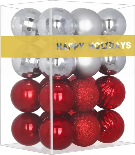 Vista 126 de Esferas pequeñas de bronce de 1.6 pulgadas para decoración del árbol de Navidad, adornos inastillables para cumpleaños, Halloween, vacaciones, boda