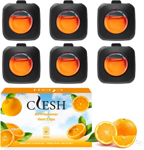 Vista 10 de Ambientadores de automóvil, paquete de 6, cereza, clips de ventilación para ambientadores de automóvil, ambientador de larga duración, actualización