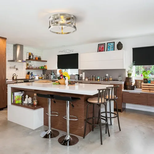 Vista 7 de Lámpara de techo con 2 luces de níquel cepillado semiempotradas, 11 pulgadas, moderna, para interiores, cocina, interiores, interiores, cocina