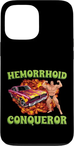 Vista 23 de iPhone 16 Hemorrhoid Conqueror Funny Meme Extraño Ofensivo Cringe Broma Caso