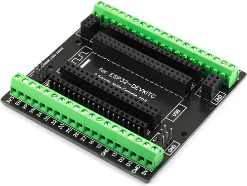 Vista 4 de 2 unidades para ESP32 Super Breakout Board 3.81mm / 0.15" Bloques de terminales GPIO Placa de expansión 3 tipos de salida para módulo ESP32