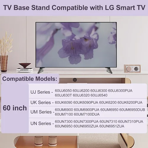 Vista 3 de Patas de TV para LG TV patas de soporte, para 60 pulgadas LG TV patas 60UJ6200 60UJ6300 60UJ6540 60UJ630T 60UJ6320 60UK6090PUA 60UK6200PUA 60UM6900