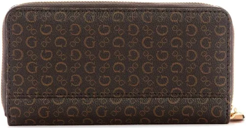 Vista 2 de GUESS Factory Brooker Logo - Cartera mediana con cremallera para mujer