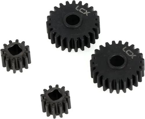 Vista 4 de LCX Carreras 1/10th RC Crawler Car Hardened Steel Portal Drive Gear Set 32P 23T/12T para Axial SCX10 III AXI03007 Capra UTB10,Actualizaciones Piezas
