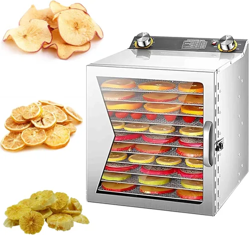 Vista 11 de Food Dehydrator Machine with 14 Stainless Steel Layers,1000W Freeze Dryer Machine with Digital Timer and Temperature Control,360° Circulation,Meat