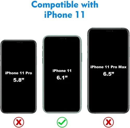 Vista 2 de CellEver - Fundas para iPhone 11 (2 protectores de pantalla de cristal incluidos)
