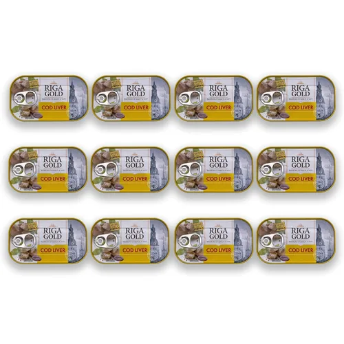 Vista 10 de Riga Gold Hígado de bacalao en aceite propio 4.27 oz/ 121g de Islandia (paquete 3)