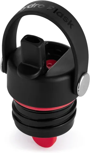 Vista 2 de Hydro Flask Tapa de Boca Estándar con Pajita Flexible Negro