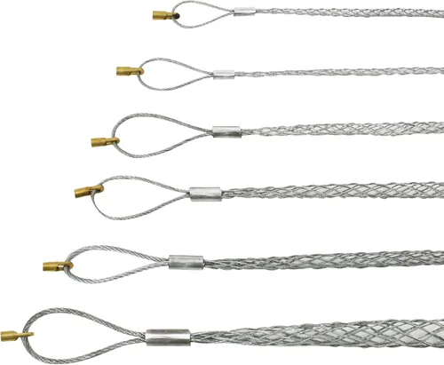 Vista 2 de Juego de calcetines de agarre de cable de malla flexible para ojos, kit de calcetines de cable de acero galvanizado antideslizante para tubería