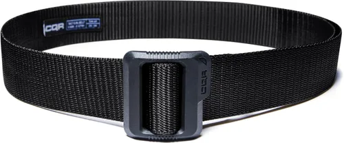 Vista 8 de CQR - cinturón táctico, cinturón resistente estilo militar, correa de malla EDC con hebilla de liberación rápida Paquete de 2 Dura Nylon Negro
