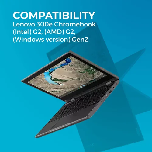Vista 2 de Gumdrop Tech - Carcasa personalizada para Lenovo 300e Gen 2, Intel Celeron N4120 (2 en 1), protección probada contra caídas, rosca de goma