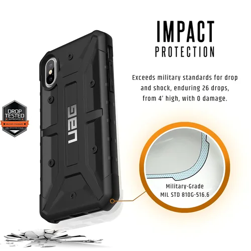 Vista 3 de Urban Armor UAG - Funda protectora para iPhone Xs/X (pantalla de 5.8 pulgadas), color negro negro (Pathfinder - Black)