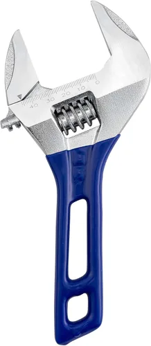 Vista 11 de Llave inglesa ajustable rechoncha de apertura ancha con mango corto de acero al cromo vanadio de 4 pulgadas forjado