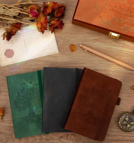 Vista 5 de 3 paquetes de cuadernos de bolsillo para diario, A6 pequeño, total 360 páginas, cuadernos para tomar notas, diarios para escritura, mini blocs