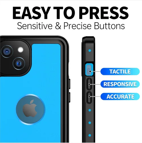 Vista 8 de BEASTEK Funda impermeable para iPhone 13 Mini, serie NRE a prueba de golpes a prueba de polvo bajo el agua IP68 con protector de pantalla integrado