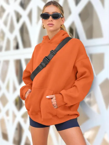 Vista 8 de AUTOMET Sudaderas de gran tamaño con capucha de forro polar para mujer, camisas de manga larga, sudaderas con bolsillo para otoño 2025