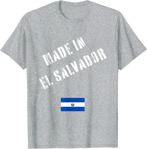 Vista 5 de Camiseta divertida Made in El Salvador con bandera
