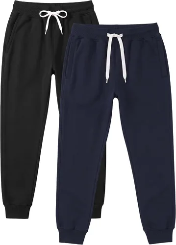 Vista 37 de Southpole, 1570 - Pantalones deportivos básicos tipo jogger de forro polar para hombre Negro