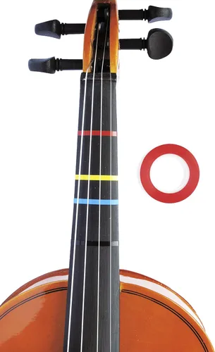 Vista 5 de Long Beach música cinta de digitación para violín, Negro