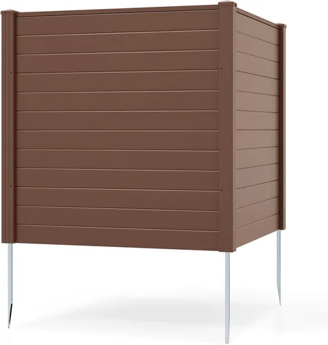 Vista 25 de GIANTEX Valla de aire acondicionado No-Dig, 2 paneles, 48 pulgadas de ancho Negro