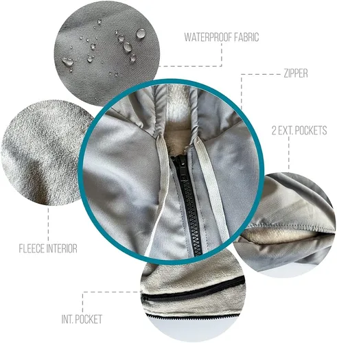Vista 3 de MACAR Parka deportiva POLAR, chaqueta para adultos y niños. Unisex. Tejido impermeable en el exterior y cálido forro polar en el interior.