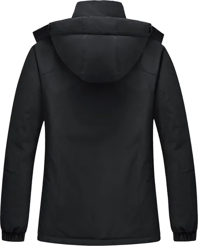 Vista 2 de Diamond Candy Chaquetas de esquí impermeables para mujer, chaqueta de nieve cálida para invierno, rompevientos de montaña, con capucha