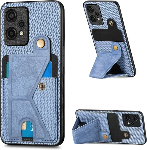 Vista 163 de Funda para Oppo K10x / OnePlus Nord CE 2 Lite 5G Funda para Realme 9 5G / 9 Pro / Q5 / V25 Funda de piel sintética con ranuras para tarjetas