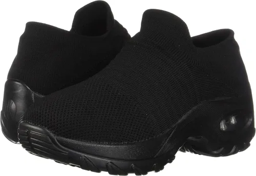 Vista 7 de Tenis de mujer para caminar, con malla y cámara de aire, sin cordones, modernos, para bailar jazz, mocasines con plataforma