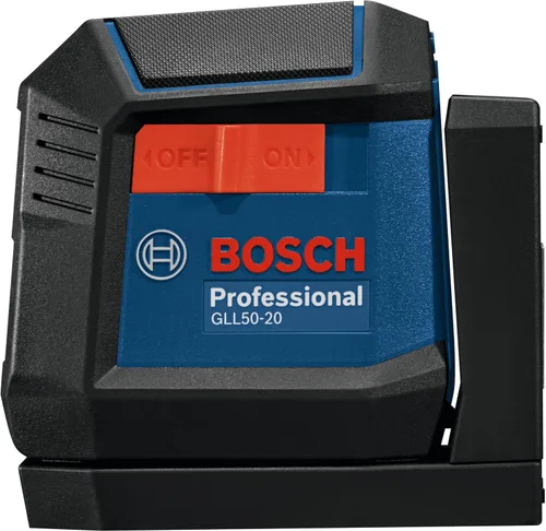 Vista 4 de Bosch GLL50-20 - Láser autonivelante de línea cruzada de 50 pies, incluye soporte magnético integrado y 2 pilas AA