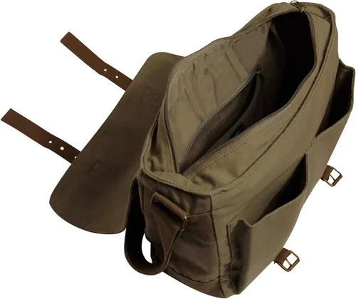 Vista 4 de Rothco Bolso bandolera de lona vintage de lujo, Verde oliva (Olive Drab)