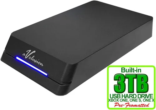 Vista 2 de Avolusion HDDGear Pro 3TB (3000GB) 7200RPM 64MB caché USB 3.0 Disco duro externo para juegos (para Xbox ONE X/S, preformateado)