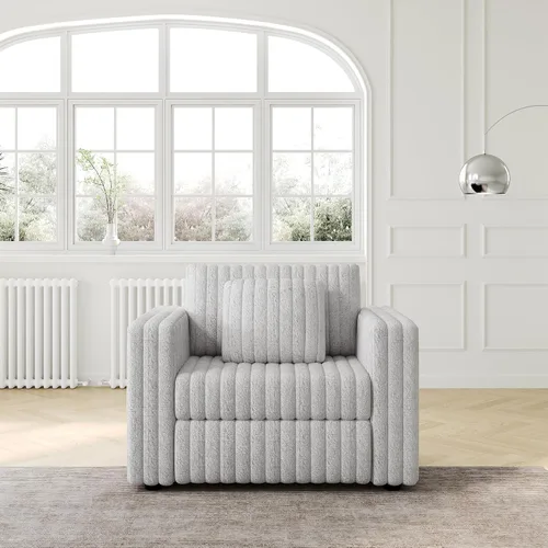 Vista 6 de Sofá sin huesos, sofá de burbujas de gran tamaño, sofá modular con almacenamiento multifunción, cómoda tela de felpa acrílica de conejo sintético