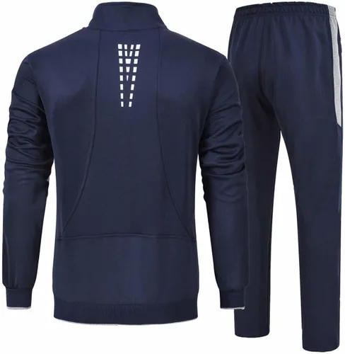 Vista 2 de Rdruko Conjunto Deportivo de 2 Piezas para Hombre, Traje Deportivo con Cremallera Completa, Sudaderas Deportivas para Gimnasio, Ropa Deportiva