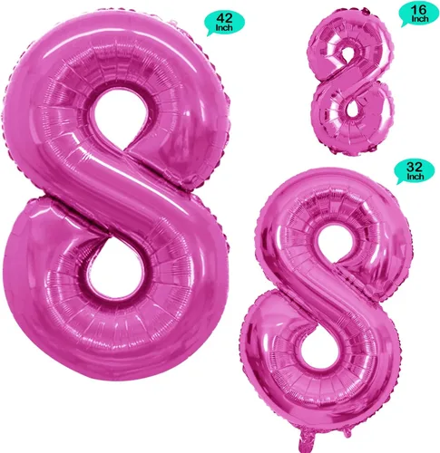 Vista 34 de GOER Globos Número 10 para Decoraciones de Fiesta de 10º Cumpleaños, Globos de Helio de Papel de Aluminio Jumbo de 42 Pulgadas para 10º Aniversario