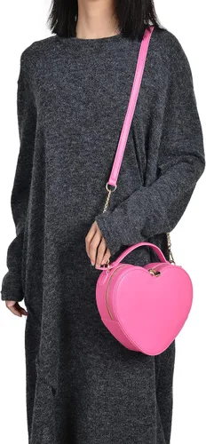 Vista 2 de lola mae Bolso cruzado con forma de corazón para mujer, con cremallera alrededor del bolso de hombro