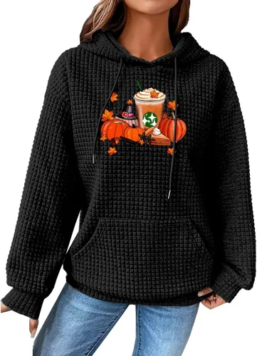 Vista 97 de SHAOBGE Sudaderas con capucha de gran tamaño para mujer, sudaderas con capucha para entrenamiento, suéteres casuales y cómodos trajes de moda