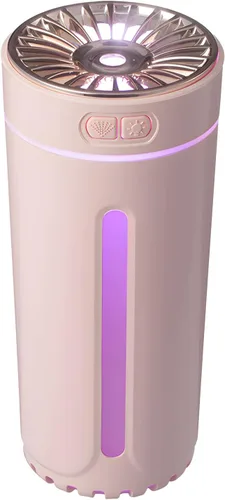 Vista 8 de Humidificador difusor de coche con difusor de aceite esencial, mini humidificador de aire portátil silencioso USB con luz LED, ambientador de Negro